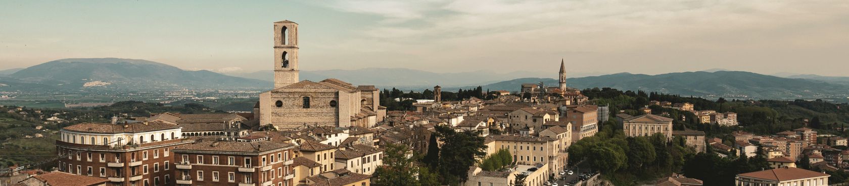 Perugia in Italien, Umbrien - Panoramabild